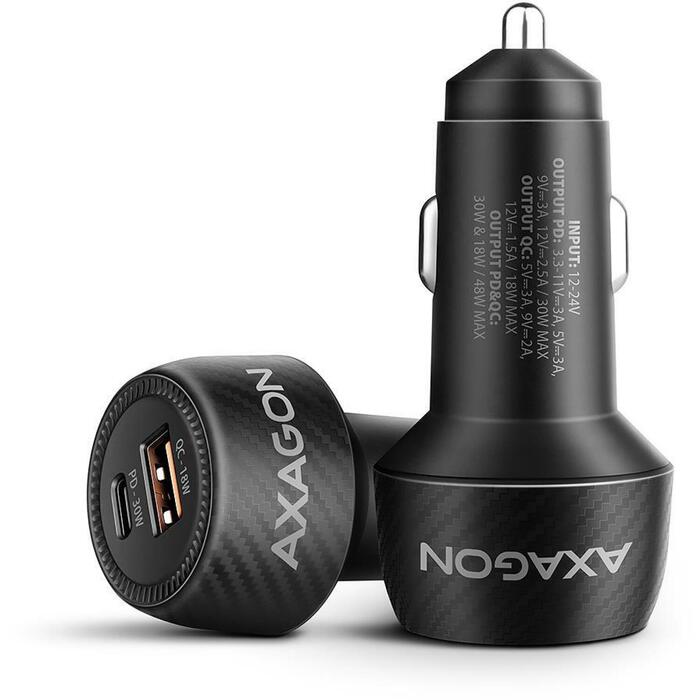 Axagon Lādētājs automašīnai PWC-PQ48 48W, 2xUSB