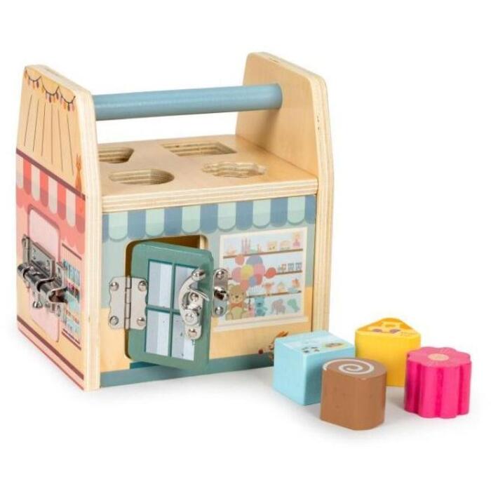 Gerardo`s Toys koka slēdzeņu māja GT61243
