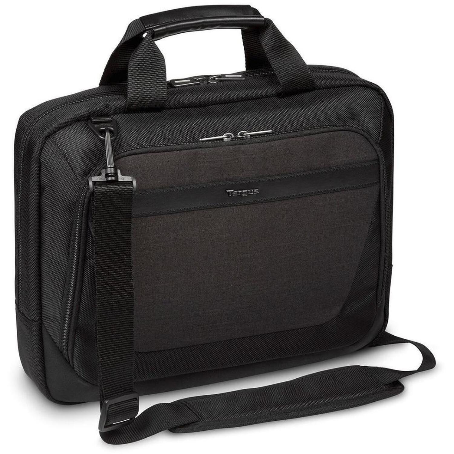 Targus Чехол для ноутбука CitySmart Slimline Topload TBT913GL, 14 дюймов, 35.6 см, черный серый, полиэстер, полипропилен, ручка (TBT913GL)