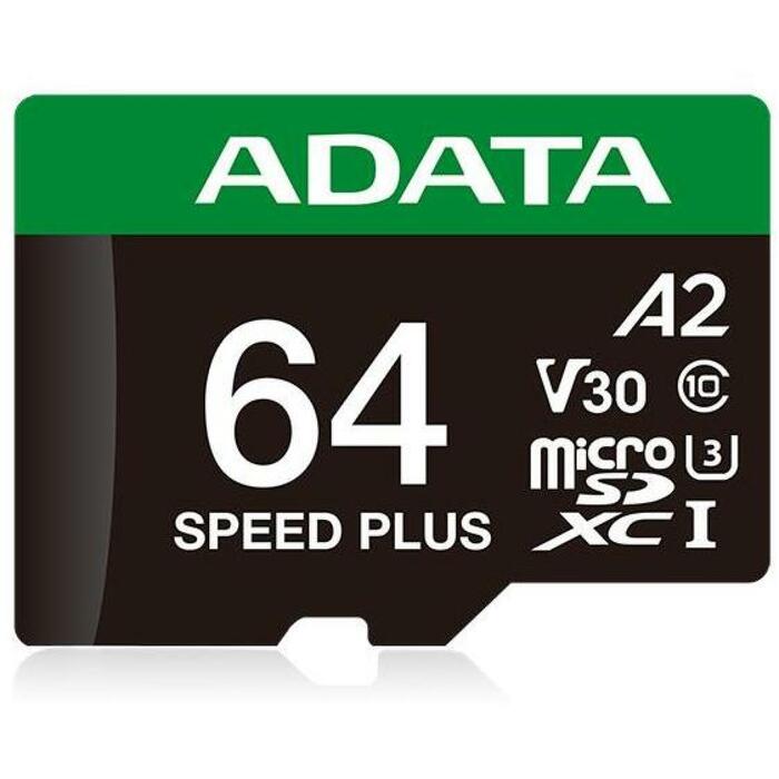 Adata microSDXC UD64GUI3V30A2SP-RA1 64GB 160MB/s lasīšanas
