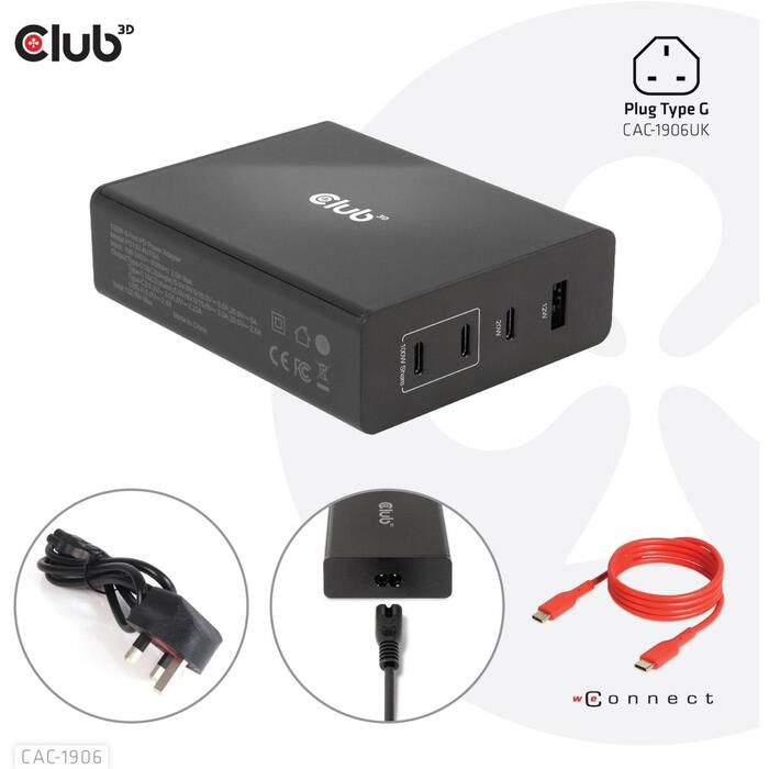 Club3D lādētājs CAC-1906 132W, 3 USB