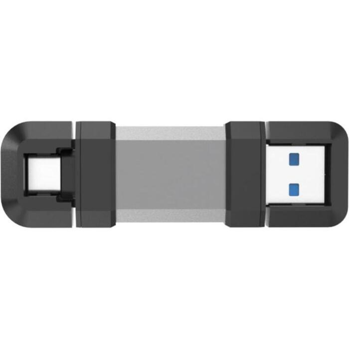 Silicon Power USB-флеш-накопитель Mobile C51 SP128GBUC3C51V1S, 128 ГБ, USB Type-C/Type-A, 120 МБ/с, алюминий, серебристый (SP128GBUC3C51V1S)