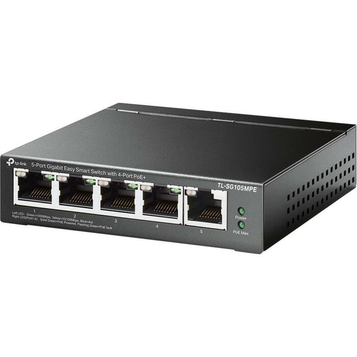 Tp-Link komutators TL-SG105MPE, 5x1Gbps, 4xPoE+ 30W