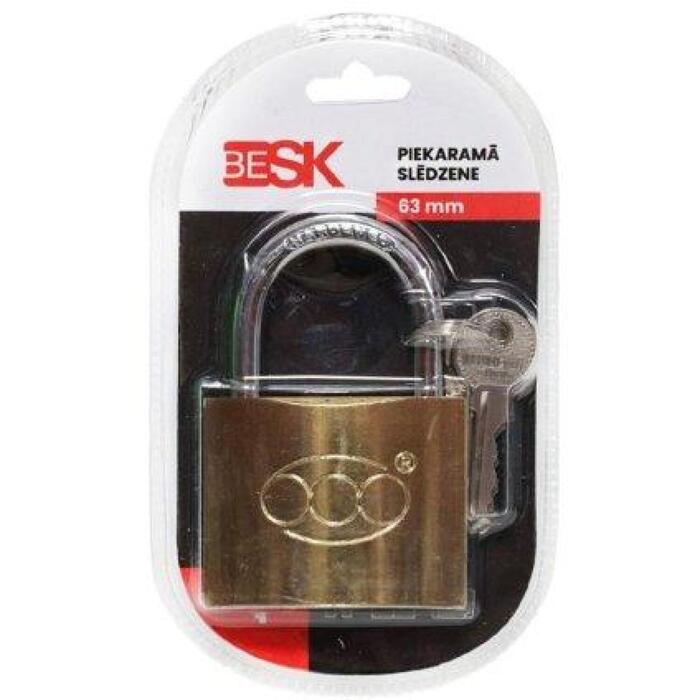 BESK Piekaramā slēdzene ar 3 atslēgām