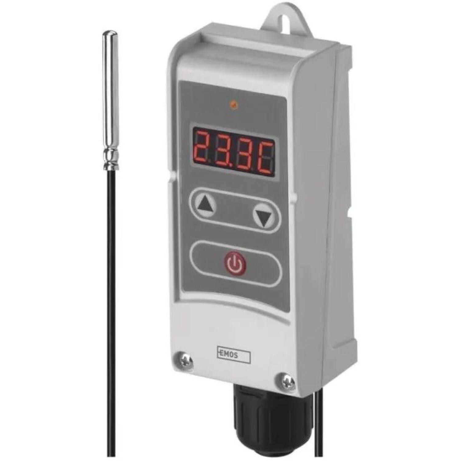 Emos Капиллярный термостат P5684, 230V AC, 50Hz, 0,9m капиллярный датчик, ручной, белый (P5684)