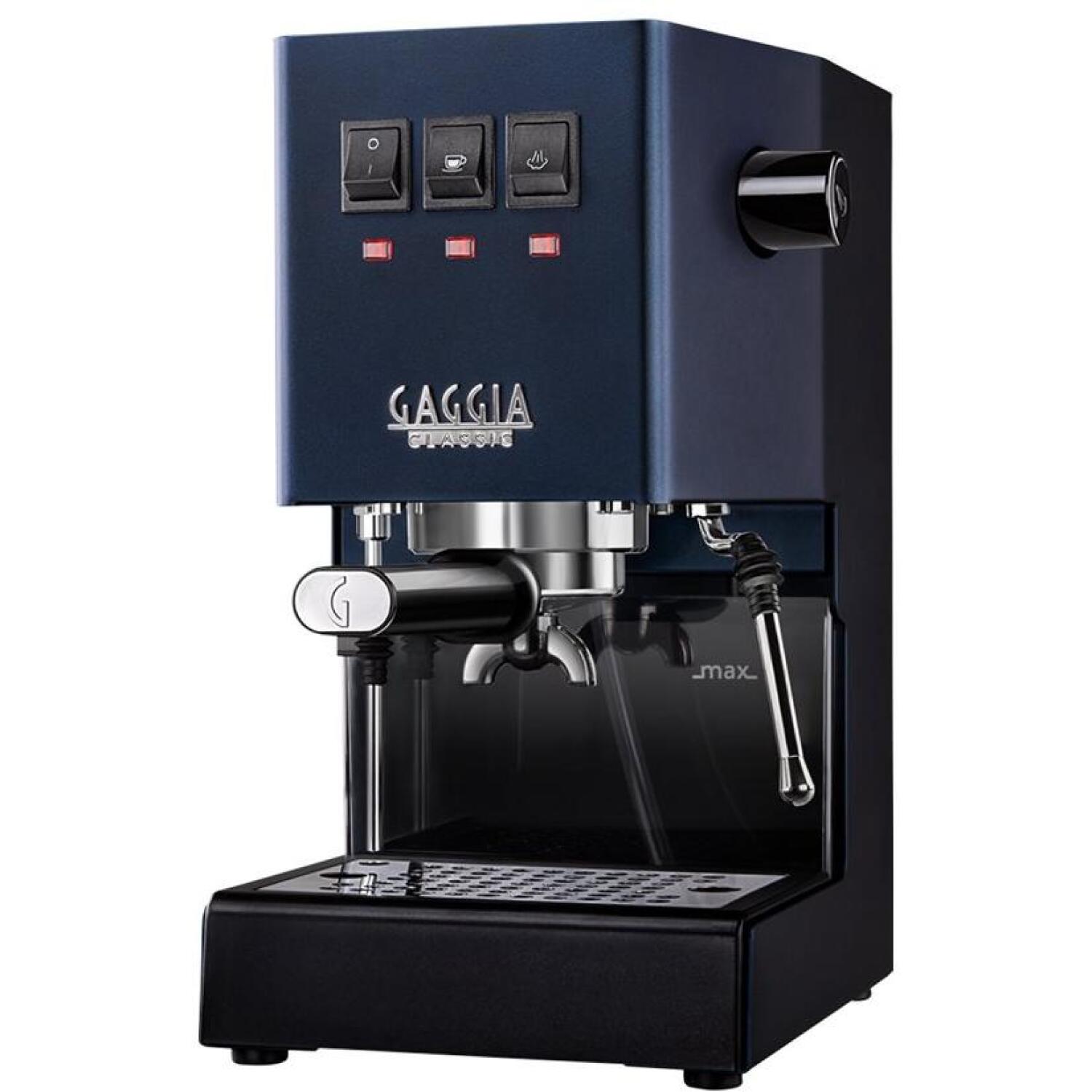 Gaggia Эспрессо кофемашина RI9481/15 Classic E24, 15 бар, 2,1 л, 2 чашки, встроенный капучинатор, полуавтоматическая, синяя (RI9481/15)