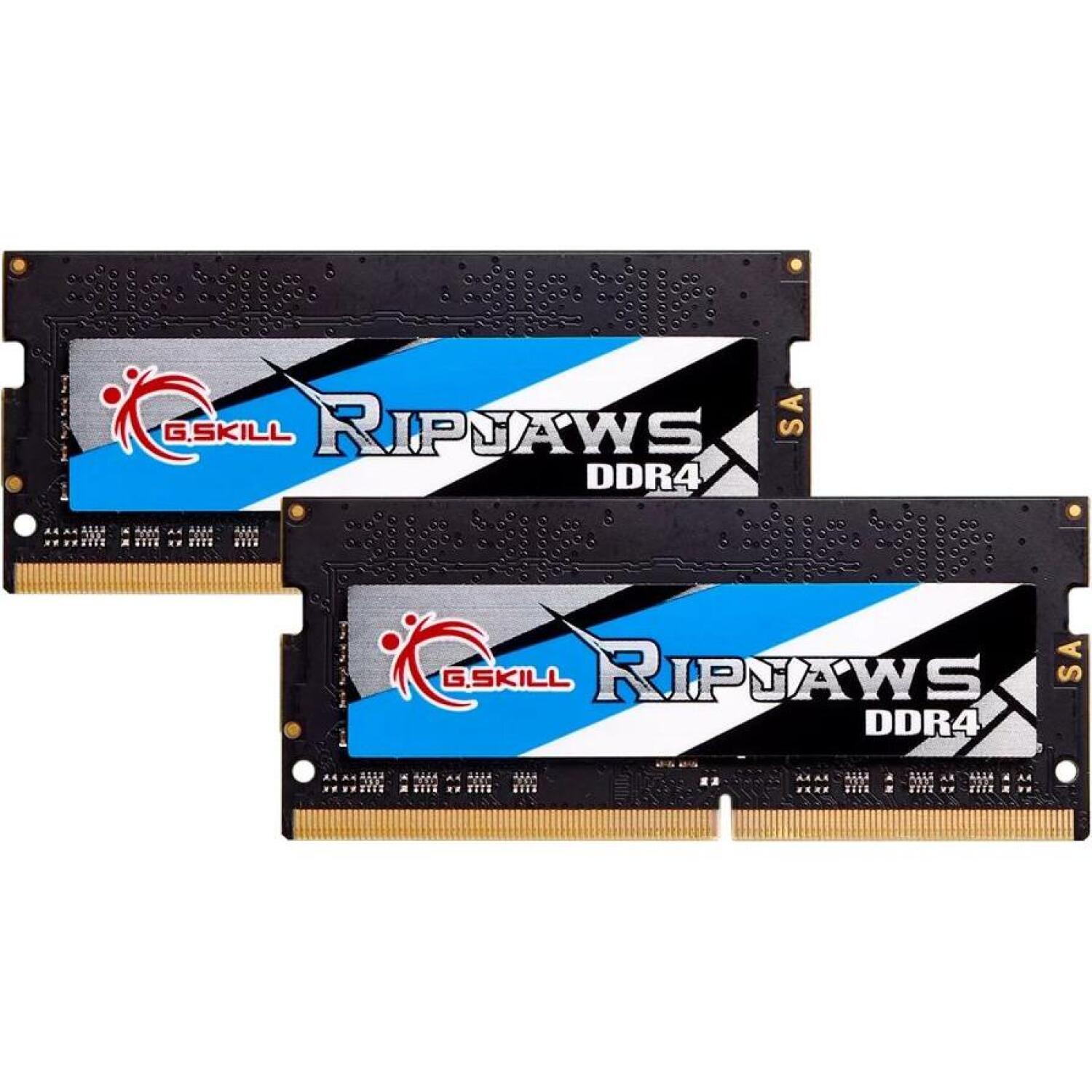 G.Skill Ripjaws F4-3200C22D-32GRS модуль памяти, 32GB, 2x16GB, DDR4, 3200MHz, CL22, 1.2V, SO-DIMM, радиатор (F4-3200C22D-32GRS)