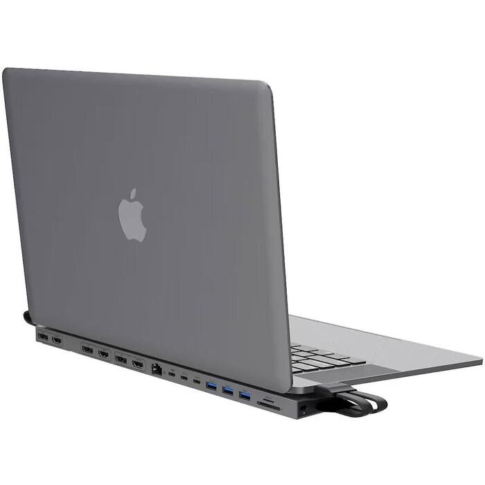 Hyper док-станция HD156-GL, 3x HDMI 4K 60Hz, 3x DP 4K 60Hz, 2x USB-C 10Gbps, USB-C PD 100W, USB-A 10Gbps, 2x USB-A 5Gbps (HD156-GL)
