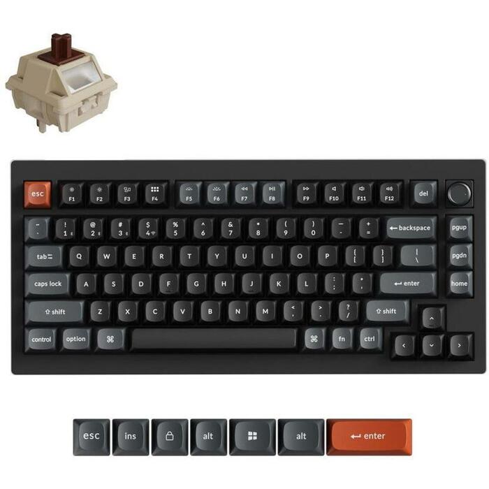 Keychron V1U-D3 klaviatūra, 75%, 8000 Hz