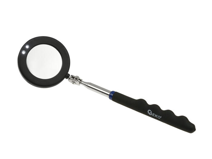 Geko G03217 teleskopiskais spogulis ar lampu