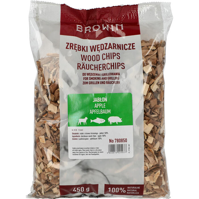 Kūpināšanas/grilēšanas koksnes skaidas, ābele, 450 g