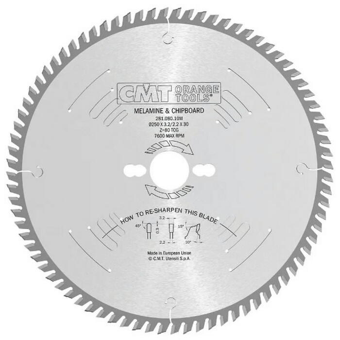 Cmt Zāģripa 281.080.10M, 250mm