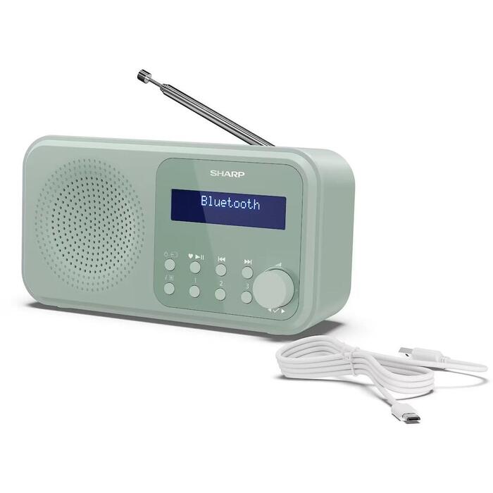 Sharp Portatīvais digitālais radio DR-P420(GN), DAB+/DAB/FM