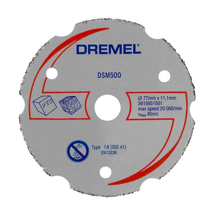 77 mm universāls karbīda disks 2615S500JB DREMEL (2615S500JB)