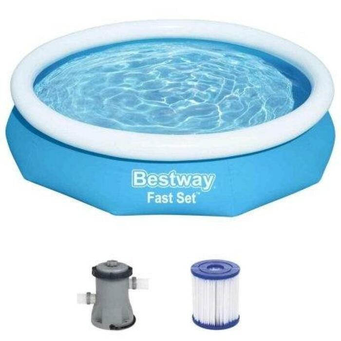 Bestway Бассейн 7310137, 3,05м x 66см, 3200л, 1249л/ч, 3-слойный DuraPlus™, Ø 32мм соединение, дренажный клапан (7310137)