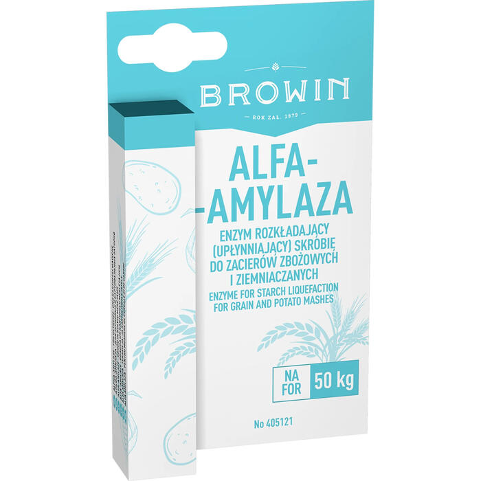 Browin альфа-амилаза 405121, 10 г, жидкость, для зерновой и картофельной браги, 70-105°C, pH 4.5-7.5 (405121)