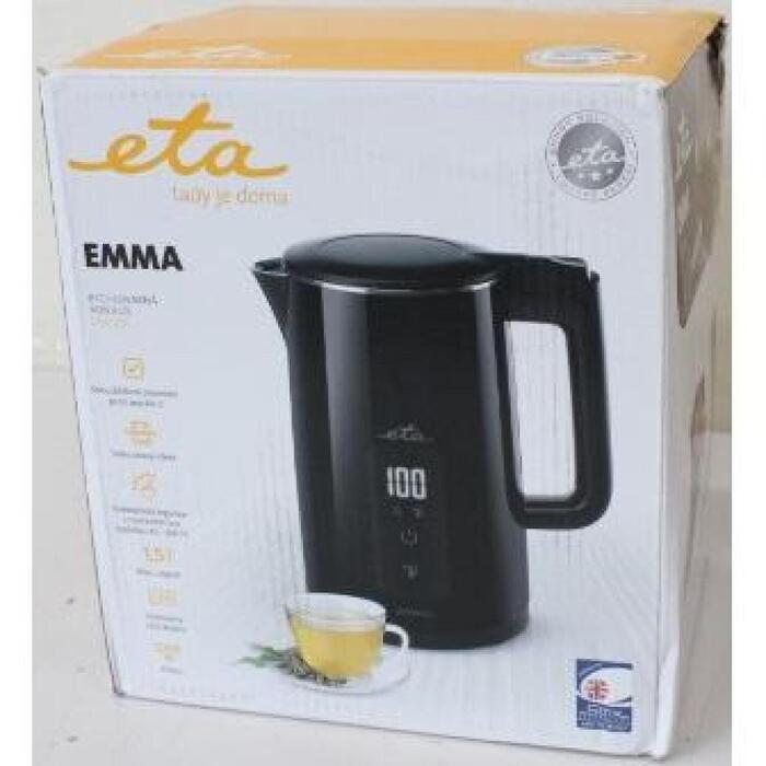 Eta электрический чайник ETA559590010SO Emma, 1.5 л, 2200 Вт, 220-230 В, нержавеющая сталь, поворотная база 360°, автоотключение (ETA559590010SO)
