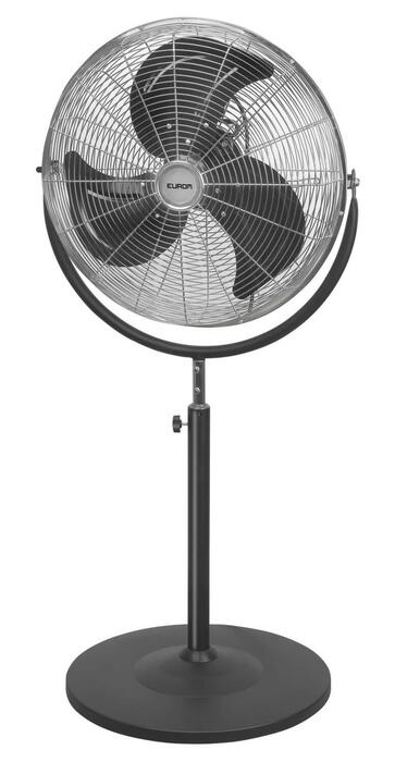 Grīdas ventilators mājai birojam garāžai un darbnīcai 120W Ø46cm 3 režīmi 102.6m³/min metāls HVF18S-2 385717 Eurom (385717)