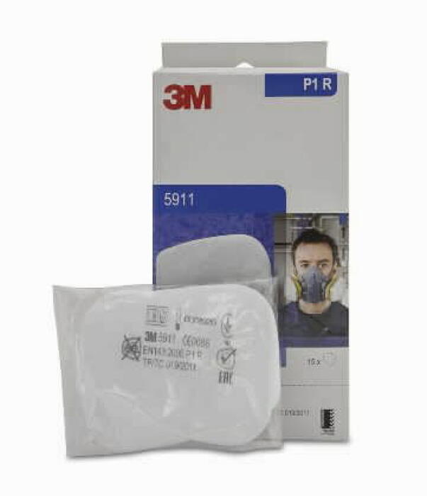 3M фильтр частиц T5911, 0.003кг, 1 пара в пластиковом пакете, 15 пар в упаковке (T5911)
