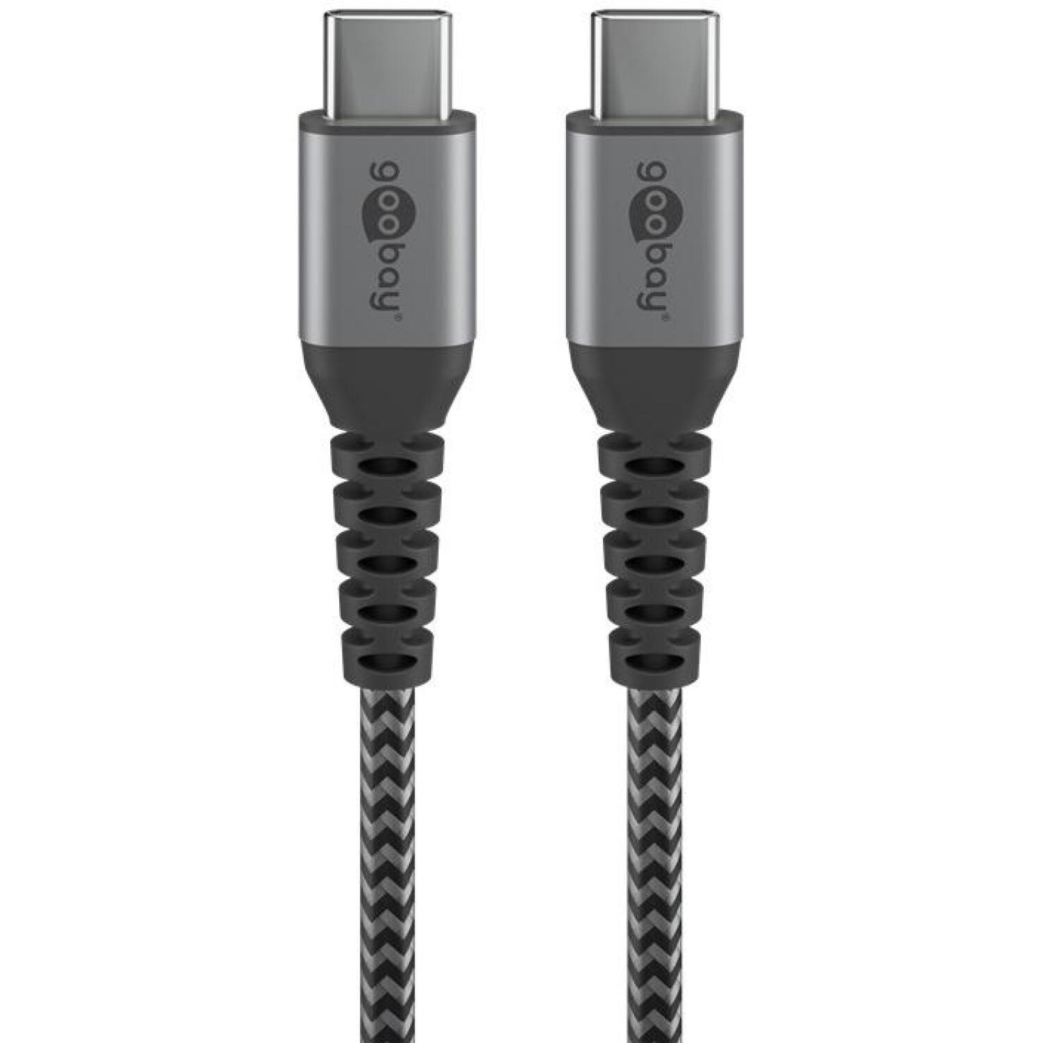 Goobay USB-C uz USB-C tekstila kabelis