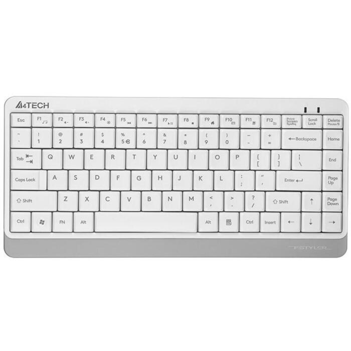 A4Tech Клавиатура FStyler FK11 A4TKLA47119, 1.5m, USB, мембранная, белая, 12 мультимедийных клавиш (A4TKLA47119)
