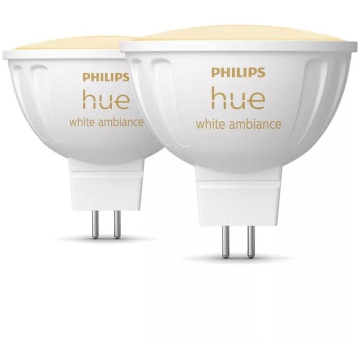 Philips Hue Лампочка WA 12V MR16 8719514491588, 5.1 Вт, GU5.3, 400 лм, 2200-6500 K, 2 шт. (8719514491588)
