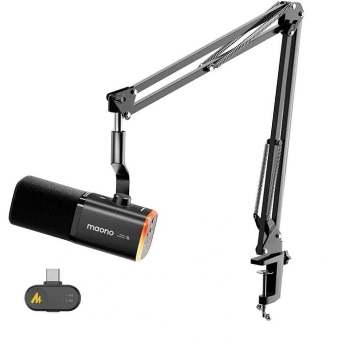 MAONO PD100WS dinamiskais mikrofons, USB-C/2.4GHz