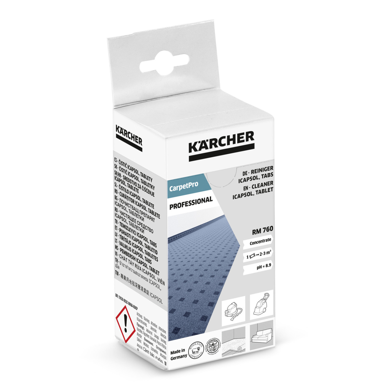 Karcher CarpetPro iCapsol RM 760, 6.295-850.0, 16 таблеток, pH 8.9, средство для чистки ковров (6.295-850.0)