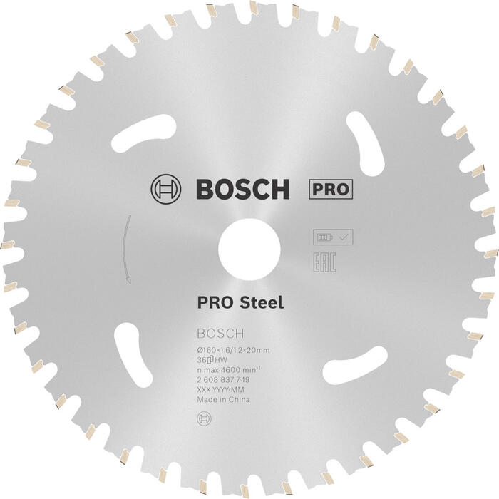Standard for Steel 160x20x1.6/1.2x36T