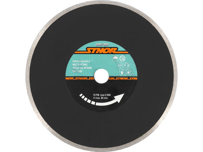 DIAMOND BLADE, CONTINOUS RIM 230MM 08788