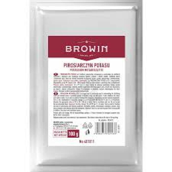 Browin Kālija metabisulfīts 401811, 100g, vīna un sulas stabilizators, fermentācijas apturētājs, E224 (401811)