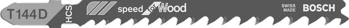 3 figūrzāģa asmeņi T 144 D, Figūrzāģiem FIGŪRZĀĢA ASMENS T 144 D SPEED FOR WOOD, 2608630560, BOSCH (2608630560)