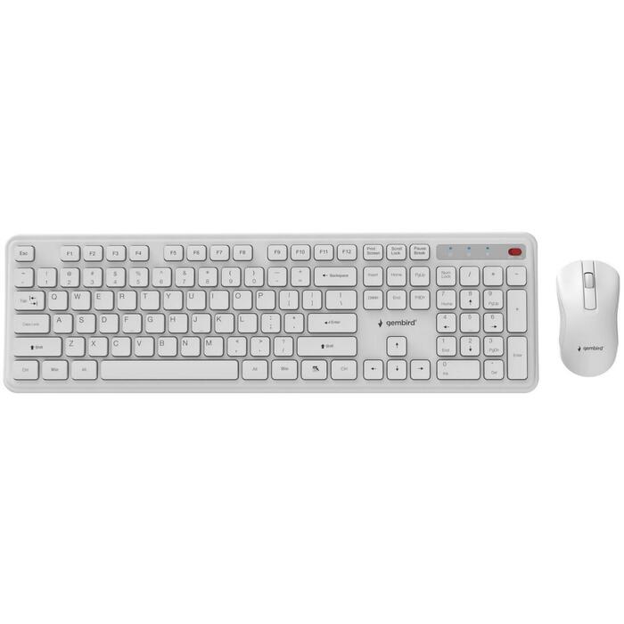 Gembird Tastatūra un pele KBS-WPS-01-W, 2