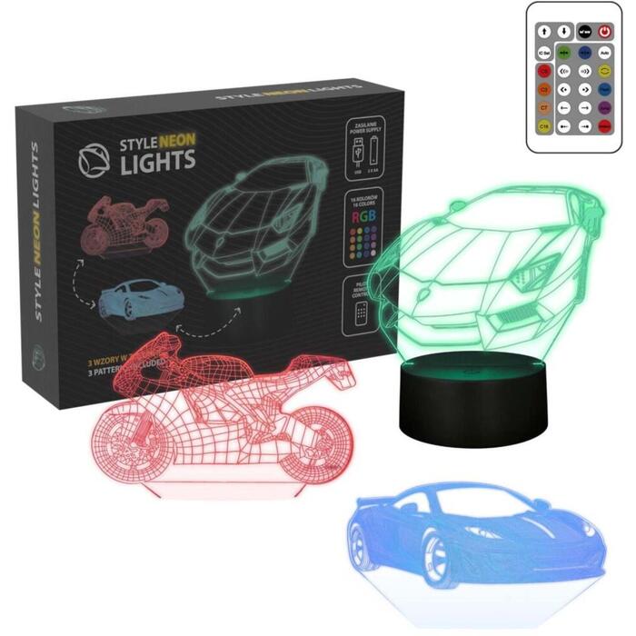 Manta SNL120RGB LED lampa, 3D dekorācija