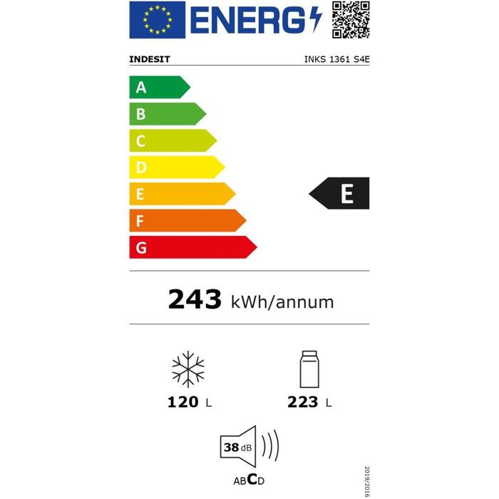 Indesit Ledusskapis INKS 1361 S4E, 343