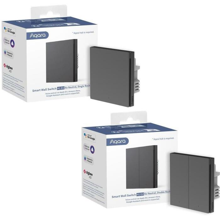 Aqara viedais gaismas slēdzis WS-EUK01GREY, pelēks