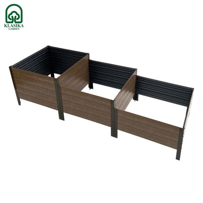 Paaugstinātā dārza dobe KLASIKA Woodlook trepjveida