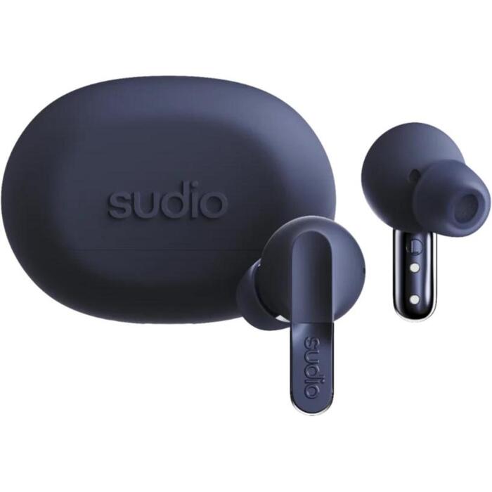 Sudio Наушники N3 Pro N3PROBLU, 32 Ом, 10 мм, 107 дБ, Bluetooth 5.4, 10 м, 5.5 ч, 2 микрофона, активное шумоподавление, in-ear (N3PROBLU)