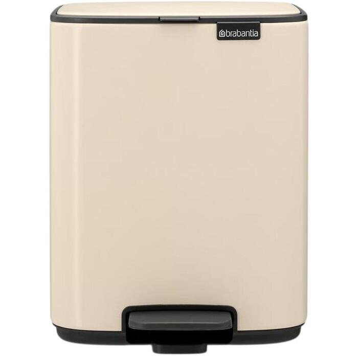 BRABANTIA atkritumu tvertne ar pedāli, 7L, Soft Beige (237928)