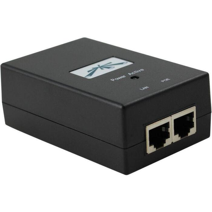 Ubiquiti POE-24-12W PoE адаптер, 24 В, 0,5 А, 100-240 В, 50/60 Гц, 2xRJ-45, защита от перенапряжения (POE-24-12W)