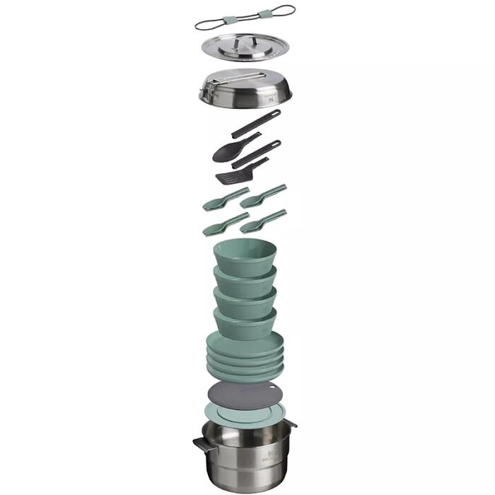 Stanley Wildfare Core Full Serve Cookset 2802479049, 3,78 л, нержавеющая сталь, набор для кемпинга (2802479049)