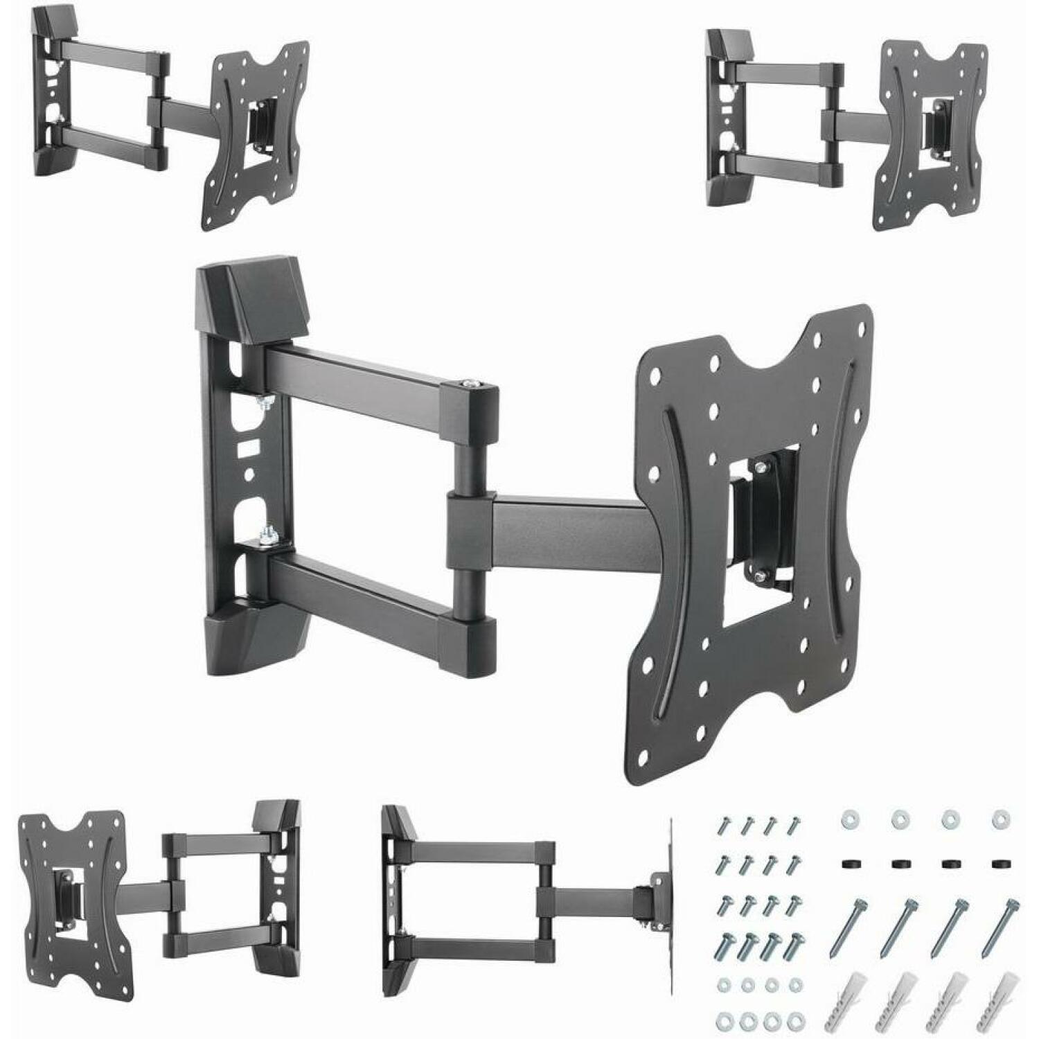 Gembird sienas stiprinājums WM-42ST-02, atbalsta 23-42'' televizorus, VESA 100 x 100-200 x 200 mm, 30 kg, 180° pagrieziens (WM-42ST-02)