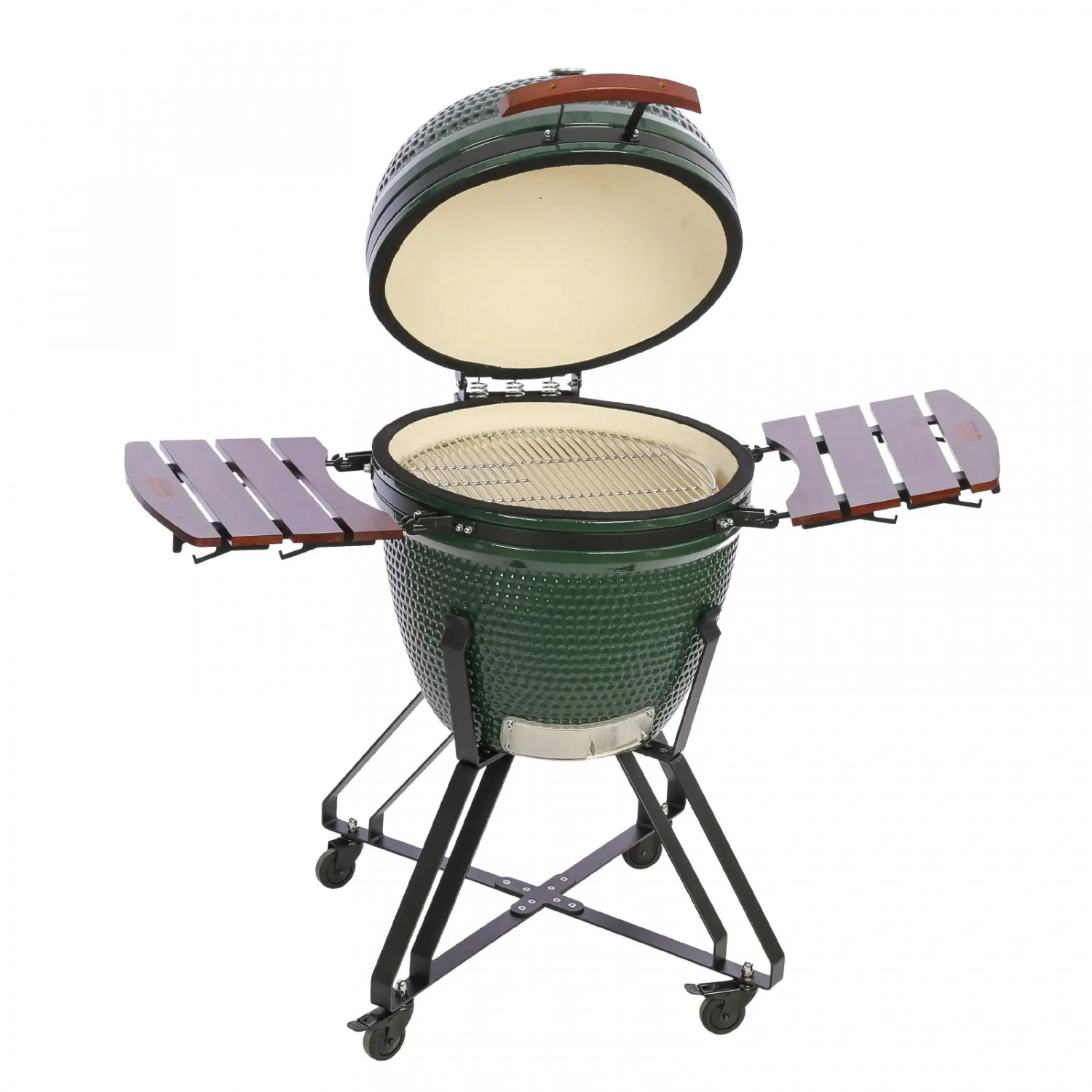 Grils Kamado keramikas ogļu 23″ ar piederumiem Kamado Classic 23″ Ø 59.5 cm keramikas korpuss divu zonu gatavošana TBG23GREEN-01 Zaļa TunaBone (TBG23GREEN-01)