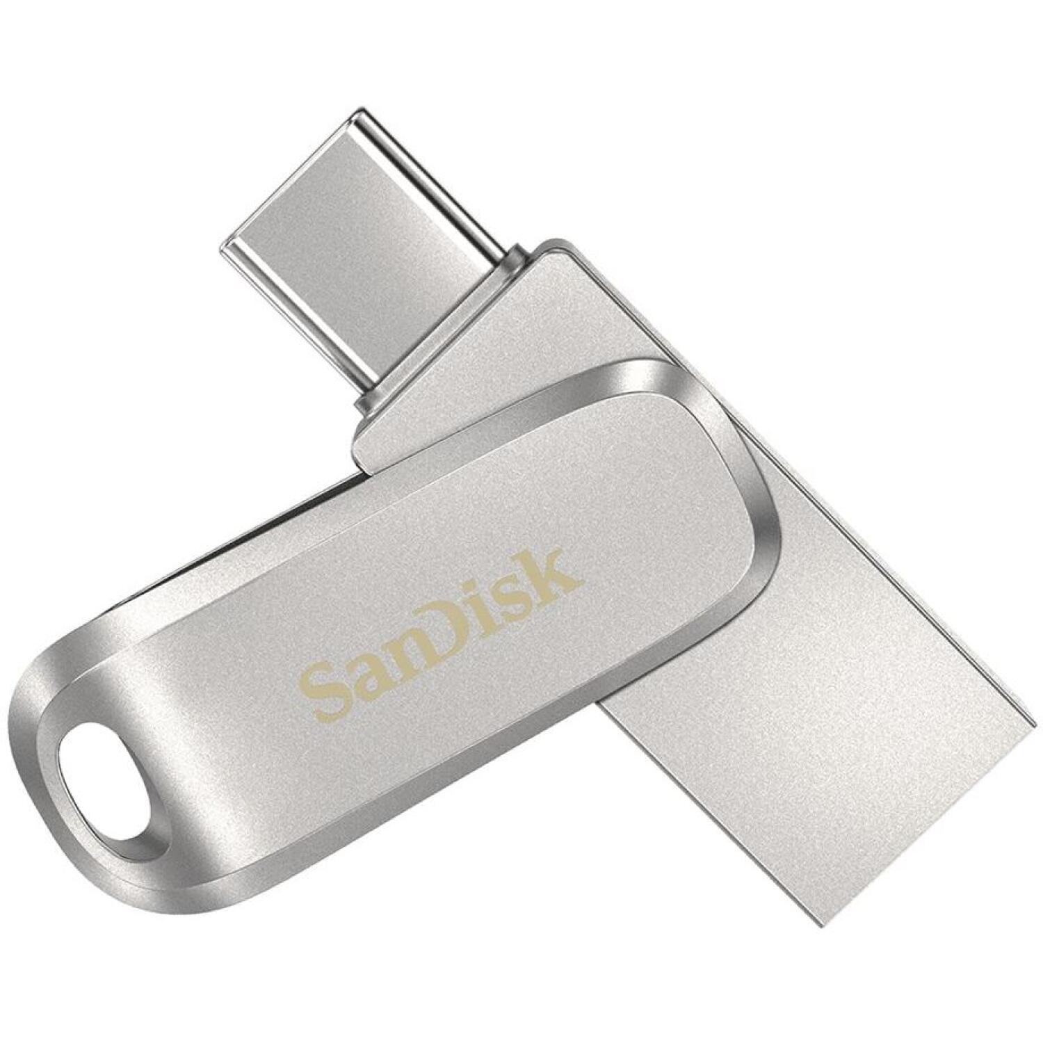 Sandisk Ultra Dual Drive Luxe USB флеш-накопитель SDDDC4-256G-G46, 256 ГБ, 150 МБ/с, 3.2 Gen 1, металлический корпус (SDDDC4-256G-G46)
