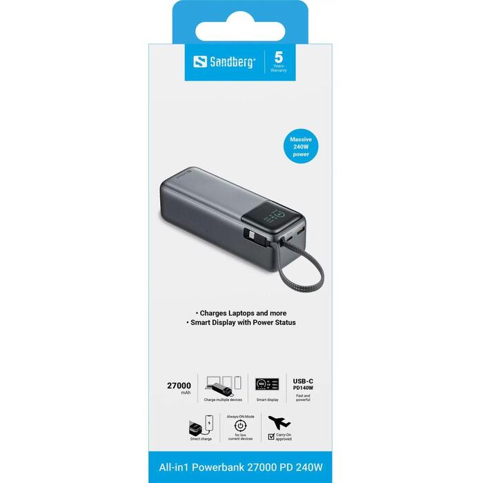 Sandberg All-in1 Powerbank 421-31, 27000 mAh