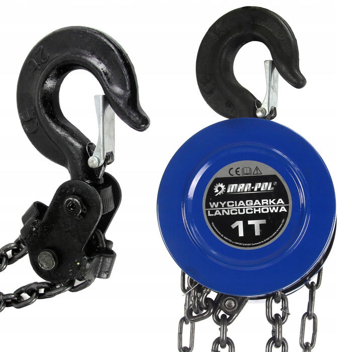 Ķēdes vinča 1T 2.5m M80751 MAR-POL (M80751)