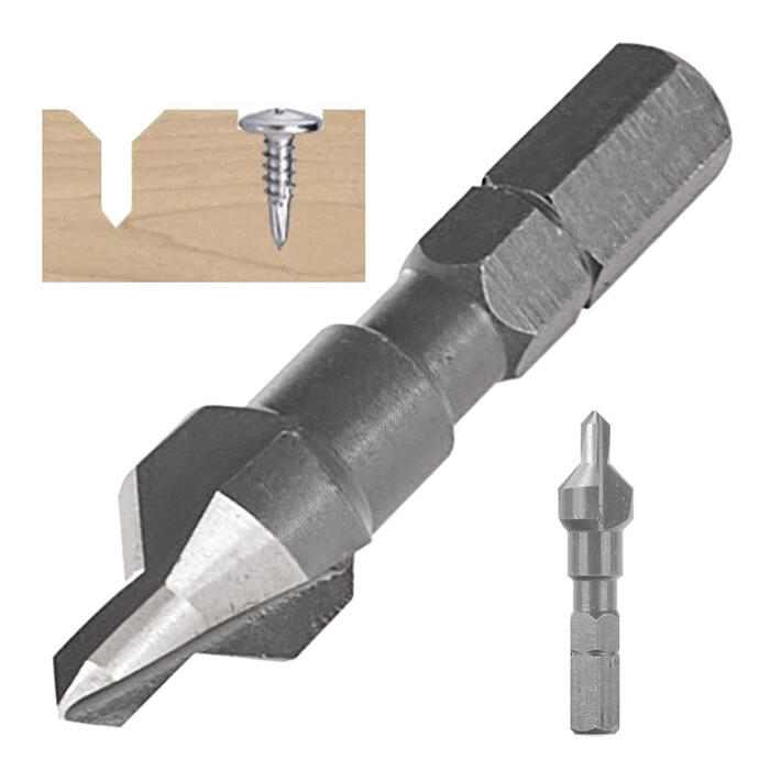 Geko G64986 4/10mm greizurbis, HSS, 45°