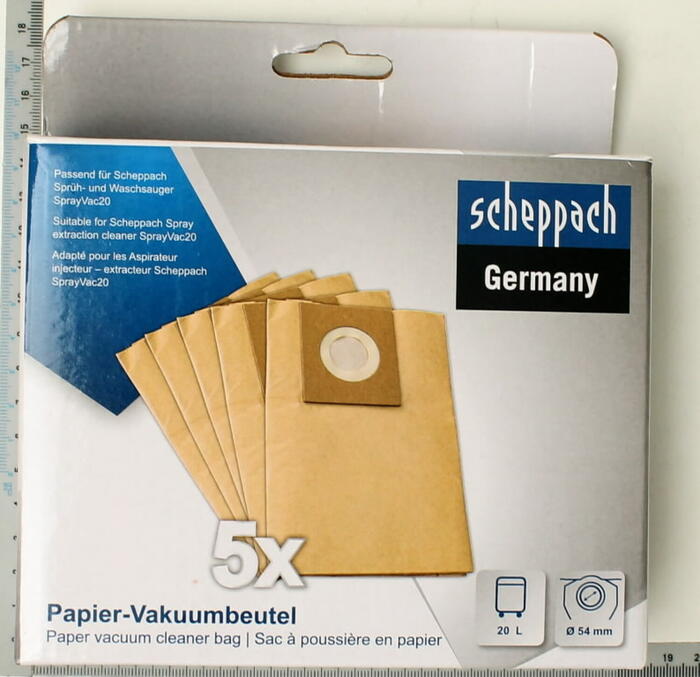 Scheppach putekļu sūcēja maisi SprayVac20, 7905701702