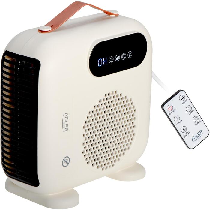 Adler LED Fan Heater with Remote
