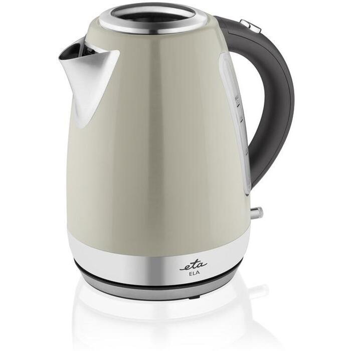 ETA Чайник ELA ETA859890070, 2100 W, 1.7 L, нержавеющая сталь, 360° вращающаяся база, кремовый, съемный фильтр (ETA859890070)
